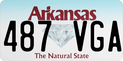 AR license plate 487VGA