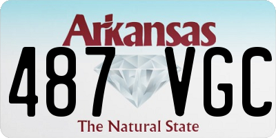 AR license plate 487VGC