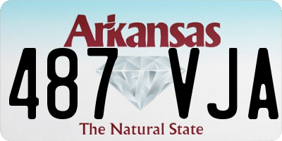 AR license plate 487VJA