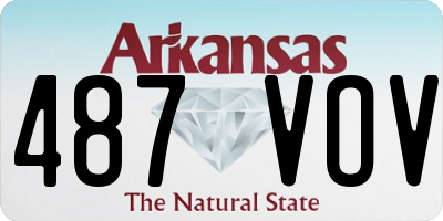 AR license plate 487VOV