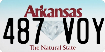 AR license plate 487VOY
