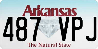 AR license plate 487VPJ