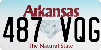 AR license plate 487VQG