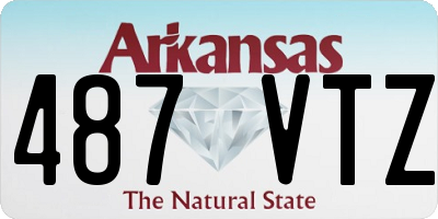 AR license plate 487VTZ
