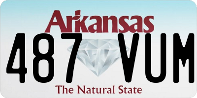AR license plate 487VUM