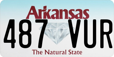 AR license plate 487VUR