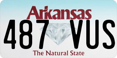 AR license plate 487VUS