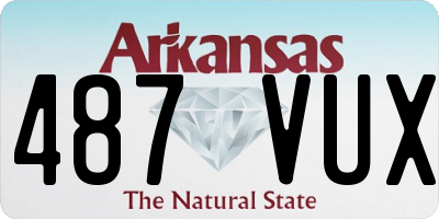 AR license plate 487VUX