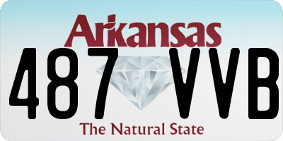 AR license plate 487VVB