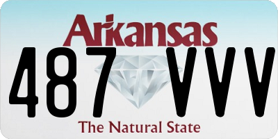 AR license plate 487VVV