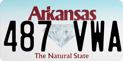 AR license plate 487VWA