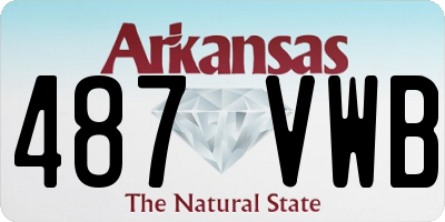 AR license plate 487VWB