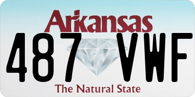 AR license plate 487VWF