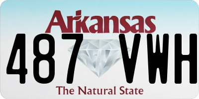 AR license plate 487VWH
