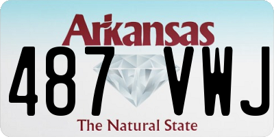 AR license plate 487VWJ