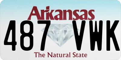 AR license plate 487VWK