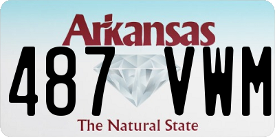 AR license plate 487VWM