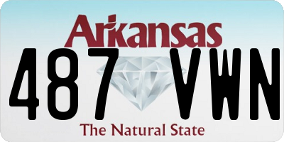 AR license plate 487VWN