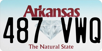 AR license plate 487VWQ