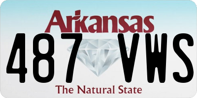 AR license plate 487VWS