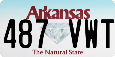 AR license plate 487VWT