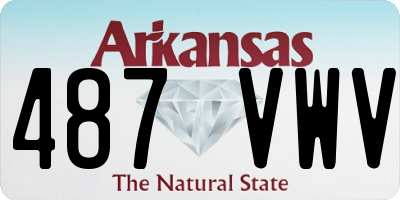 AR license plate 487VWV