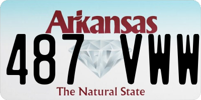 AR license plate 487VWW
