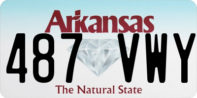AR license plate 487VWY