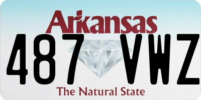 AR license plate 487VWZ