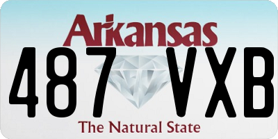 AR license plate 487VXB