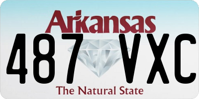 AR license plate 487VXC