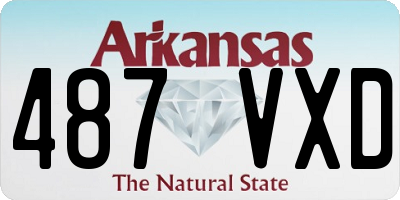AR license plate 487VXD