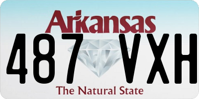 AR license plate 487VXH