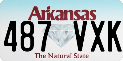 AR license plate 487VXK