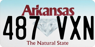 AR license plate 487VXN