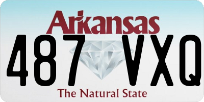 AR license plate 487VXQ