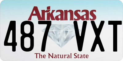 AR license plate 487VXT