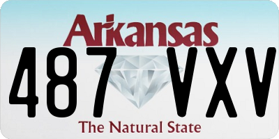 AR license plate 487VXV