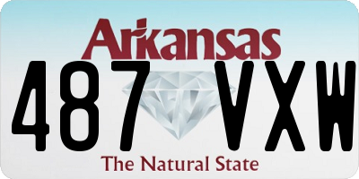 AR license plate 487VXW