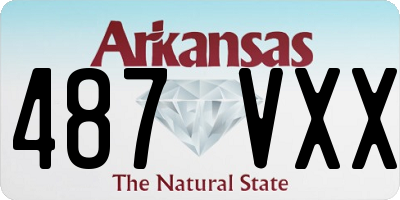 AR license plate 487VXX