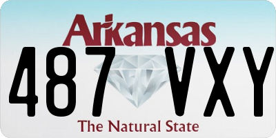 AR license plate 487VXY