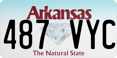 AR license plate 487VYC