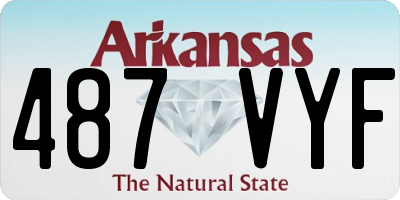 AR license plate 487VYF
