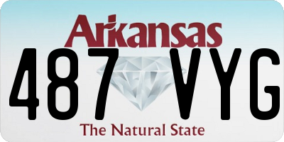 AR license plate 487VYG