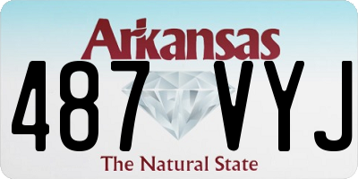 AR license plate 487VYJ