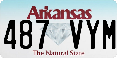 AR license plate 487VYM