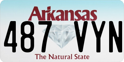 AR license plate 487VYN