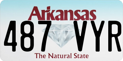 AR license plate 487VYR