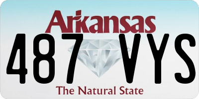 AR license plate 487VYS