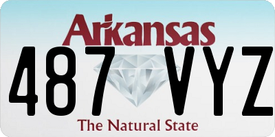 AR license plate 487VYZ